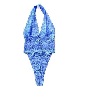 Victoria's  Secret Lingerie Body Suit Blue Small
